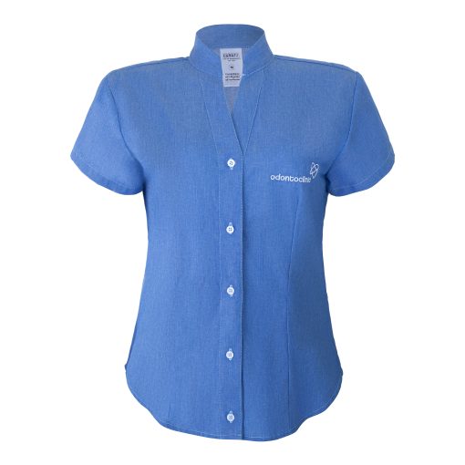 CAMISA JEANS FEMININA MANGA CURTA