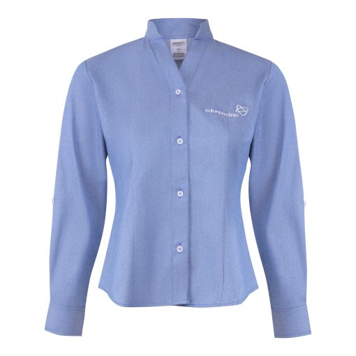 CAMISA JEANS FEMININA MANGA LONGA