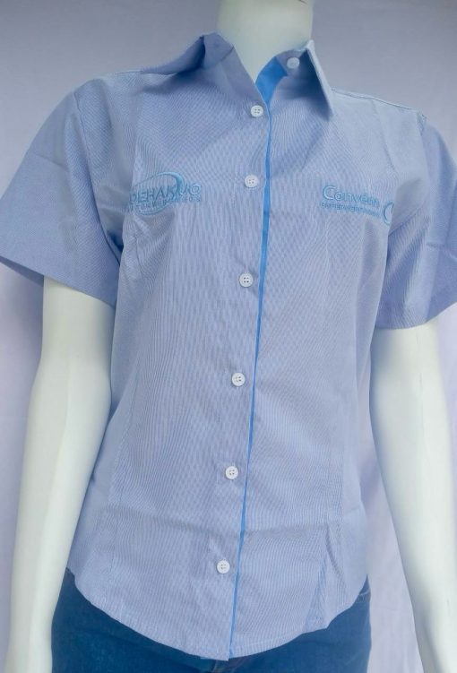 CAMISA MASCULINA LISTRA ROYAL LOGO CONVEM E HAKUO - CENTRAL