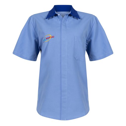CAMISA MASCULINA AZUL CLARA COM GOLA  AZUL ROYAL - MOTORISTA CONVEM
