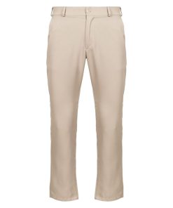 CALÇA SOCIAL MASCULINA EMOZIONE AREIA, 2 BOLSOS EMBUTIDOS, 1 BORDADO L/D, ADM, TAUA JP