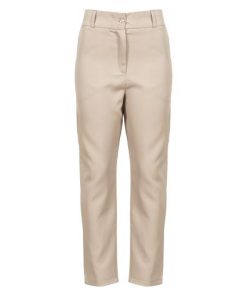 CALÇA SOCIAL FEMININA EMOZIONE AREIA, 1 BOLSO EMBUTIDO L/D, 1 BORDADO L/D, ADM, TAUA JP