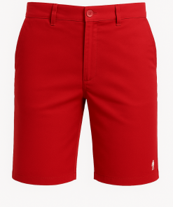 BERMUDA MASCULINA M/E, TACTEL VERMELHO, 2 BOLSOS CHAPADOS ATRAS, GUARDA VIDAS, TAUA JP