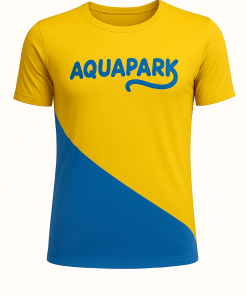 CAMISETA FEMININA DRY FIT POLIAMIDA AMARELA M/C, AQUAPARK, TAUA JP