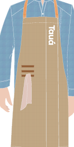 AVENTAL PEITO CAQUI, FRUTOS DO MAR, BAR, TAUA JP