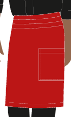 AVENTAL CINTURA VERMELHO, NIGORI GARÇOM, TAUA JP