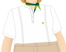 BATA FEMININA BRANCO M/C, DET. GOLA PADRE EM V, COM MEIA PATTE, 1 BOTÃO, ADM, TAUA JP