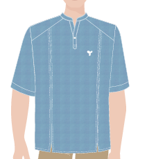 BATA MASCULINA TURQUESA MESCLA, FRUTOS DO MAR, BAR, TAUA JP