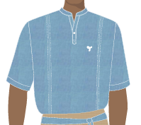 BATA MASCULINA TURQUESA MESCLA, FRUTOS DO MAR, GARÇOM, TAUA JP