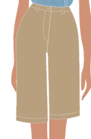 BERMUDA FEMININA CAQUI, FRUTOS DO MAR, BAR, TAUA JP