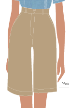 BERMUDA FEMININA CAQUI, FRUTOS DO MAR, GARÇOM, TAUA JP