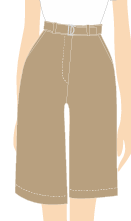 BERMUDA FEMININA CAQUI, LAVANDERIA, TAUA JP