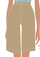 BERMUDA FEMININA CAQUI, NORDESTINO, GARÇOM, TAUA JP