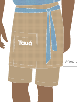 BERMUDA MASCULINA CAQUI, FRUTOS DO MAR, GARÇOM, TAUA JP