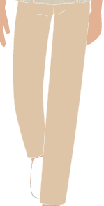 CALÇA SOCIAL MASCULINA BEGE AREIA, 2 BOLSOS EMBUTIDOS, 1 BORDADO L/D, CHEFE DE FILA, TAUA JP