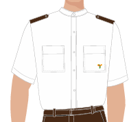 CAMISA SOCIAL MASCULINA GOLA PADRE BRANCA M/C, SEGURANÇA, TAUA JP