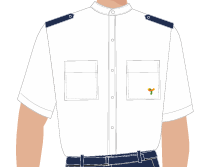 CAMISA SOCIAL FEMININA GOLA PADRE BRANCA M/C, SEGURANÇA PRAIA, TAUA JP