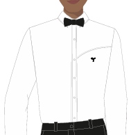 CAMISA SOCIAL MASCULINA GOLA SOCIAL COM RECORTE BRANCA M/L, COPPOLA BAR E GARÇOM, TAUA JP