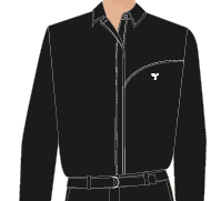 CAMISA SOCIAL MASCULINA GOLA SOCIAL COM RECORTE PRETA M/L, NIGORI MAITRE, TAUA JP