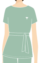 CAMISETA FEMININA VERDE, BORDADO L/D, SPA, TAUA JP